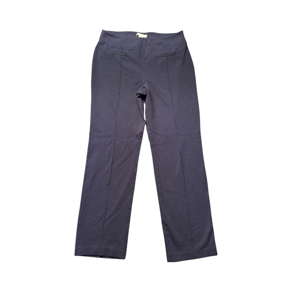 Cato Womens M Straight Leg Ankle Pants Blue Pull On Casual Career EUC